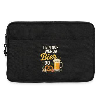 I bin nur wenga Bier do Lustiges Trachten Shirt - Laptoptasche 13" - Schwarz - Vorne