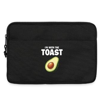 Ich bin mit dem Toast lustiges Halloween-Paar - Laptoptasche 13" - Schwarz - Vorne