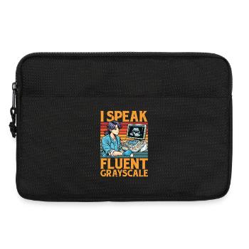 Sonographer I Speak Fluent Grayscale Xray Tech - Laptoptasche 13" - Schwarz - Vorne