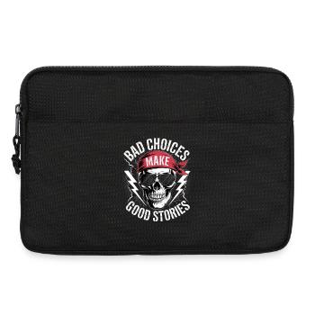 Schlechte Entscheidungen machen gute Geschichten Totenkopf - Laptoptasche 13" - Schwarz - Vorne