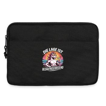 The location is drunken, unicorn party motif - Laptop bag 13" - black - Front
