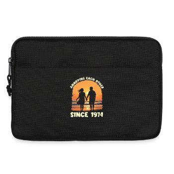Anniversaire du harcèlement mutuel depuis 1974 - Sacoche pour ordinateur portable 13 pouces - noir - Devant