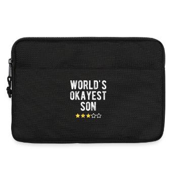 World’s Okayest Son Lustiger Sohn Spruch - Laptoptasche 13" - Schwarz - Vorne