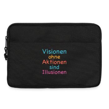 Visions without action are illusions - Laptop bag 13" - black - Front