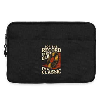 Für das Protokoll: Ich bin nicht alt, ich bin ein klassisches Vinyl - Laptoptasche 13" - Schwarz - Vorne