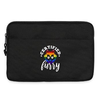 Certified furry - Laptop bag 13" - black - Front