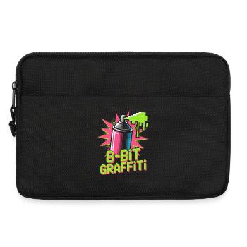 8-bit Graffiti Pop Culture Rétro Jeu vidéo - Sacoche pour ordinateur portable 13 pouces - noir - Devant
