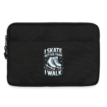 Ich Skate Besser Als Ich Gehe Eislaufen Spruch - Laptop bag 13" - black - Front