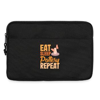 Töpfern Eat Sleep Pottery Répéter - Sacoche pour ordinateur portable 13 pouces - noir - Devant