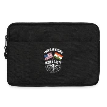 Amerikanisch gewachsene indianische Wurzeln Flagge Design - Laptoptasche 13" - Schwarz - Vorne
