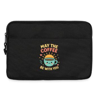 Möge der Kaffee mit dir sein Niedliches Kaffee-Design - Laptoptasche 13" - Schwarz - Vorne