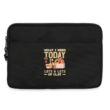 Was Ich Heute Brauche Ist Viel Töpferei - Laptoptasche 13" - Schwarz - Vorne