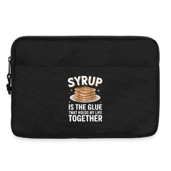 Waffles and Syrup Pancakes Waffles Gift - Laptop bag 13" - black - Front