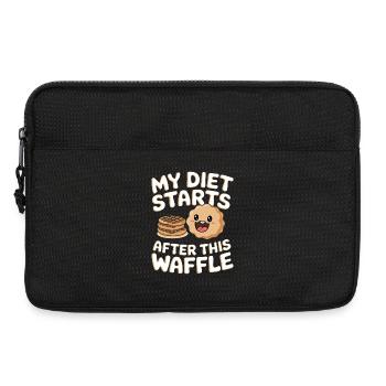 Waffle Diet Pancakes with Syrup Snack Fast Food - Laptop bag 13" - black - Front