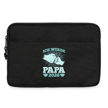 Werdender Vater ICH WERDE PAPA 2026 Lustig - Laptoptasche 13" - Schwarz - Vorne