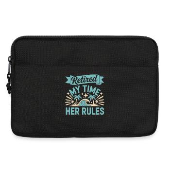 Motif de la plage de la retraite - Sacoche pour ordinateur portable 13 pouces - noir - Devant