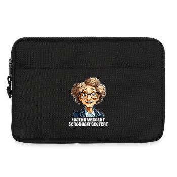 ÄLTERE FRAU JUGEND VERGEHT SCHÖNHEIT BESTEHT - Laptoptasche 13" - Schwarz - Vorne