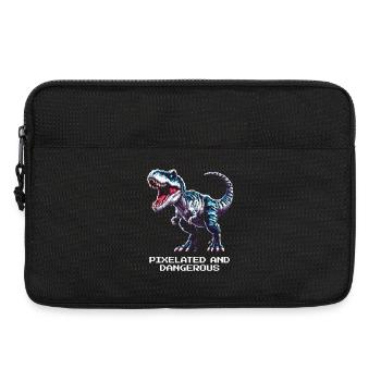 Verpixelt und gefährlich | Dinosaurier - Laptoptasche 13" - Schwarz - Vorne