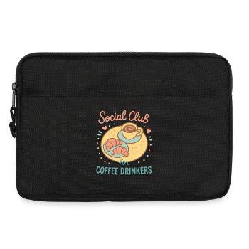 Social Club For Coffee Drinkers Design - Laptop bag 13" - black - Front