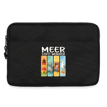 Moin Leuchtturm Robbe Strandkorb Möwe Küste - Laptoptasche 13" - Schwarz - Vorne