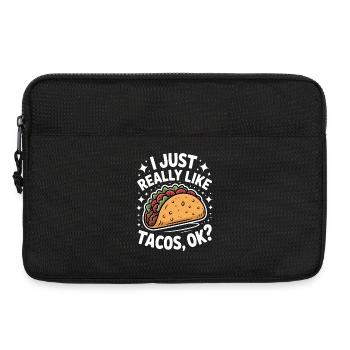 Taco Disant Cuisine Mexicaine Blague Taco Cadeau - Sacoche pour ordinateur portable 13 pouces - noir - Devant