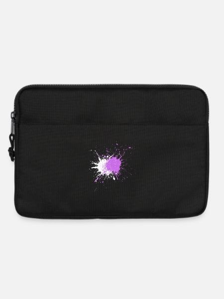 Aquarellartige Farbspritzer - Laptoptasche 13" - Schwarz