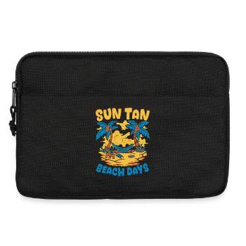 Été graphique fleur soleil plage vacances - Sacoche pour ordinateur portable 13 pouces - noir - Devant