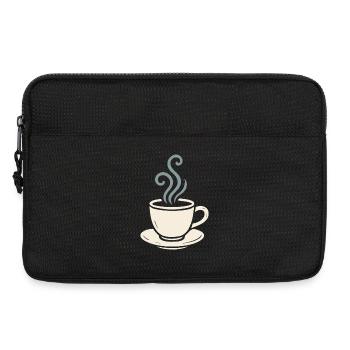 Conception de la tasse matinale douillette de l’amateur de café - Sacoche pour ordinateur portable 13 pouces - noir - Devant