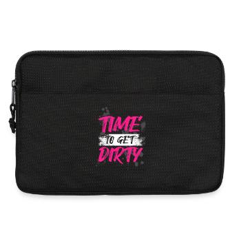 Time to get dirty Schlammlauf Mud Run Muddy Race - Laptop bag 13" - black - Front