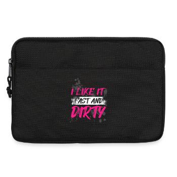 Fast and dirty Schlammlauf Mud Run Muddy Race - Laptoptasche 13" - Schwarz - Vorne