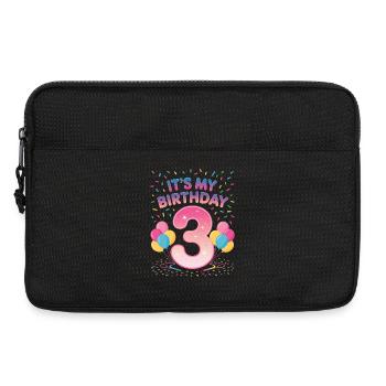 3 Years Girl It's My Birthday Kids Birthday - Laptop bag 13" - black - Front