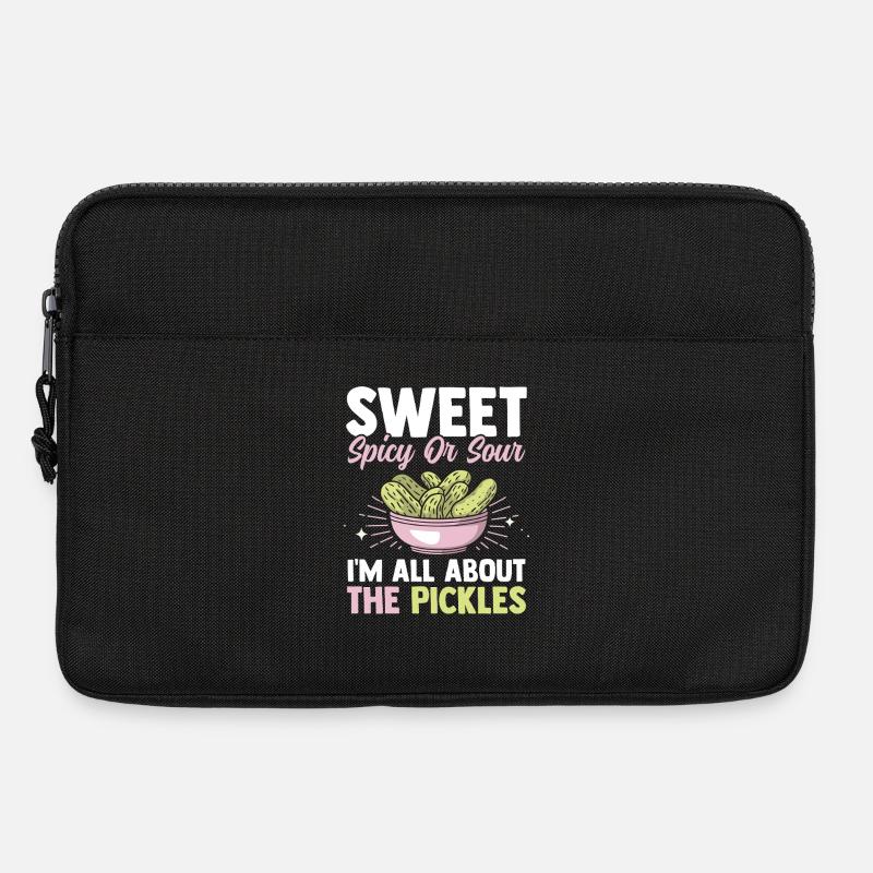 Süß Sauer Scharf Gurken Erntedankfest Geschenk - Laptoptasche 13" - Schwarz