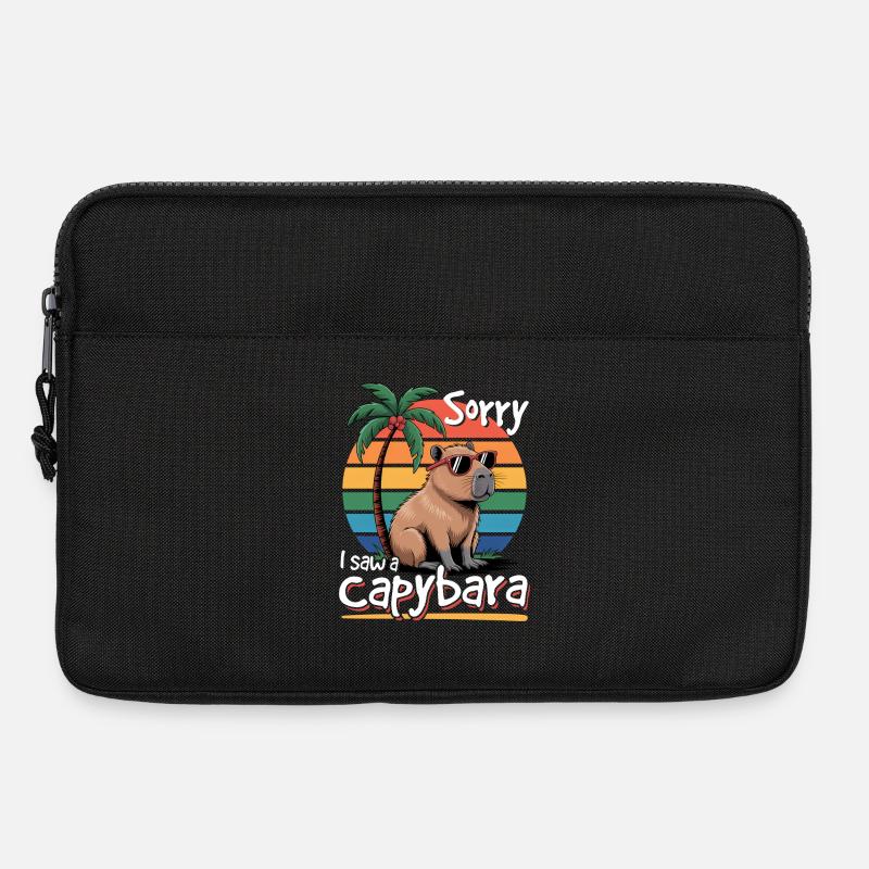 Funny aesthetic Kawaii Capybara - Laptoptasche 13" - Schwarz