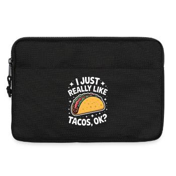Taco Disant Cuisine Mexicaine Blague Taco Cadeau - Sacoche pour ordinateur portable 13 pouces - noir - Devant