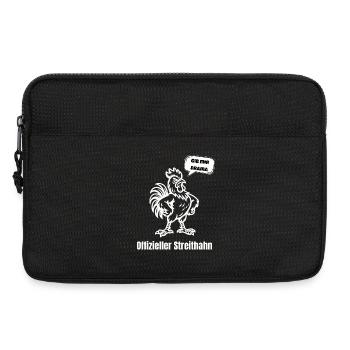 Streithahn Drama Spruch - Sacoche pour ordinateur portable 13 pouces - noir - Devant