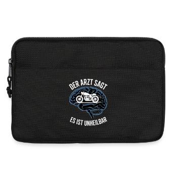 Motorcycle Saying Funny Motorcyclist - Laptop bag 13" - black - Front