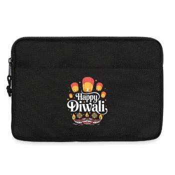 Happy Diwali Lampen Design - Laptoptasche 13" - Schwarz - Vorne