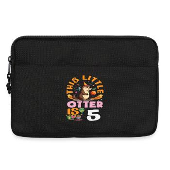 Cette loutre a 5 ans - Motif d’anniversaire mignon - Sacoche pour ordinateur portable 13 pouces - noir - Devant