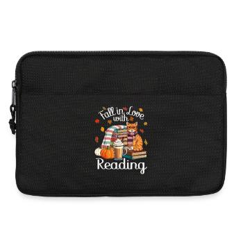 Autumn Cat Books Pumpkin Spice Latte - Laptop bag 13" - black - Front