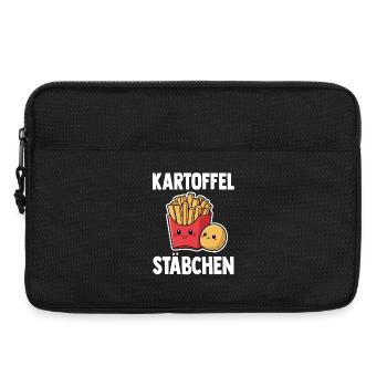 Frites, Bâtonnets de pommes de terre, Cadeau, Restauration rapide - Sacoche pour ordinateur portable 13 pouces - noir - Devant