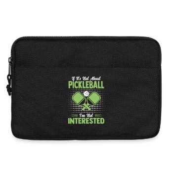 Cadeau de joueur de paddle ball de l’équipe de pickleball - Sacoche pour ordinateur portable 13 pouces - noir - Devant