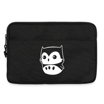 Eule Kawaii – süßes Eulenmotiv im Cartoon-Stil - Laptoptasche 13" - Schwarz - Vorne