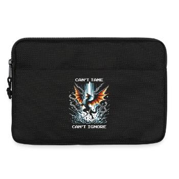 Nicht zähmbar – nicht zu übersehen | Drache - Laptoptasche 13" - Schwarz - Vorne