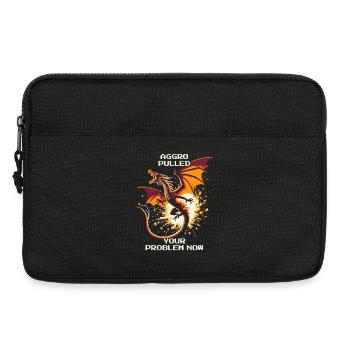 Aggro pulled – votre problème | Dragon Pixel Art - Sacoche pour ordinateur portable 13 pouces - noir - Devant