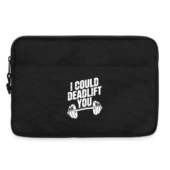 Ich könnte dich Kreuzheben - Laptoptasche 13" - Schwarz - Vorne