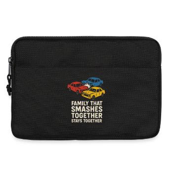 Demolition Derby Fan Pit Crew Crash Driver Fair - Laptoptasche 13" - Schwarz - Vorne