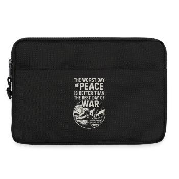 Der schlimmste Tag des Friedens Zitat Kunst - Laptoptasche 13" - Schwarz - Vorne