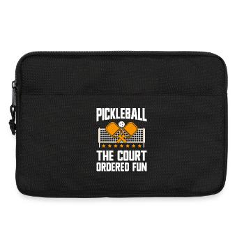 Pickleball The Court Ordered Fun - Laptoptasche 13" - Schwarz - Vorne