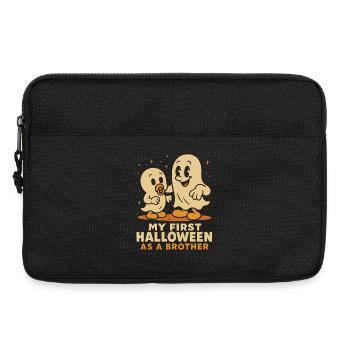 Mon premier Halloween en tant que frère fantôme mignon - Sacoche pour ordinateur portable 13 pouces - noir - Devant