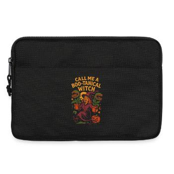 Appelez-moi une sorcière boo-tanical Design d’Halloween - Sacoche pour ordinateur portable 13 pouces - noir - Devant